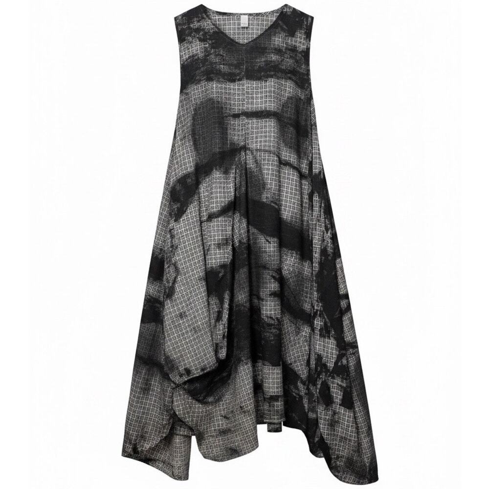Dress To Kill Dress, Grey & Black, Sleeveless, Black & Grey, One Size